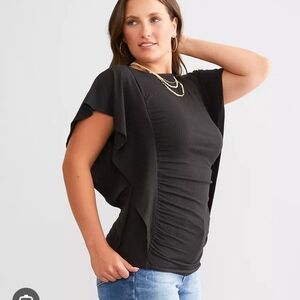 Daytrip For The Buckle Black Women's Dolman Top